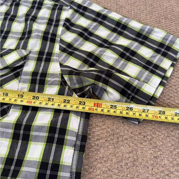 Dixxon Flannel Co. The Deuce Short Sleeve Plaid Shirt Mens Size L Green / White - Picture 6 of 8